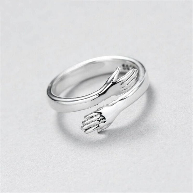 Nina | Adjustable Silver Hug Ring
