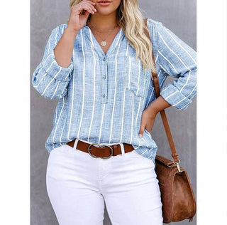 Mable | Striped Casual Blouse