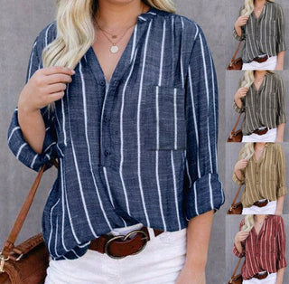 Mable | Striped Casual Blouse