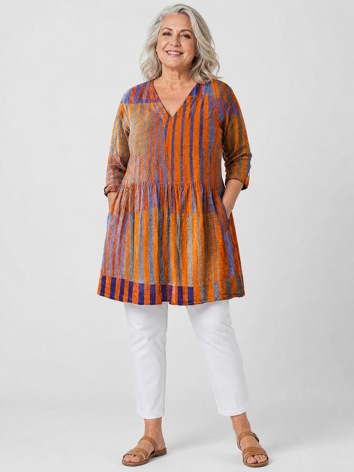 ELOISA™ - Long V-Neck Blouse