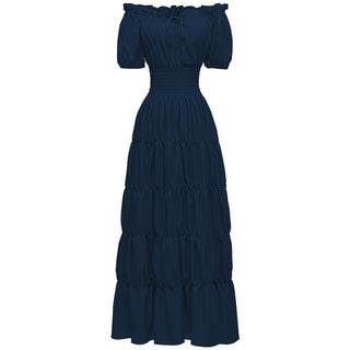 AIZA™ – Classic Corset Long Retro Maxi Dress