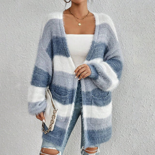 JULIETA™ - Comfy Open Front Long Sleeve Fuzzy Cardigan