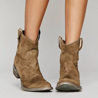 Delphine Suede Orthopedic Boots - Brown