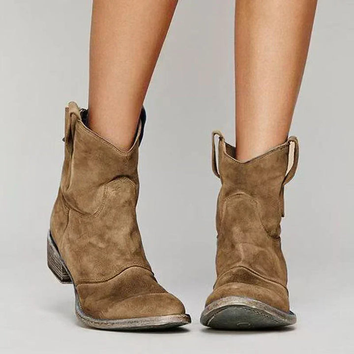 Delphine Suede Orthopedic Boots - Brown