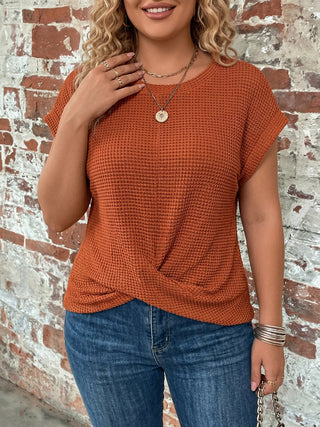 Nadya | Waffle Knit Casual Tee