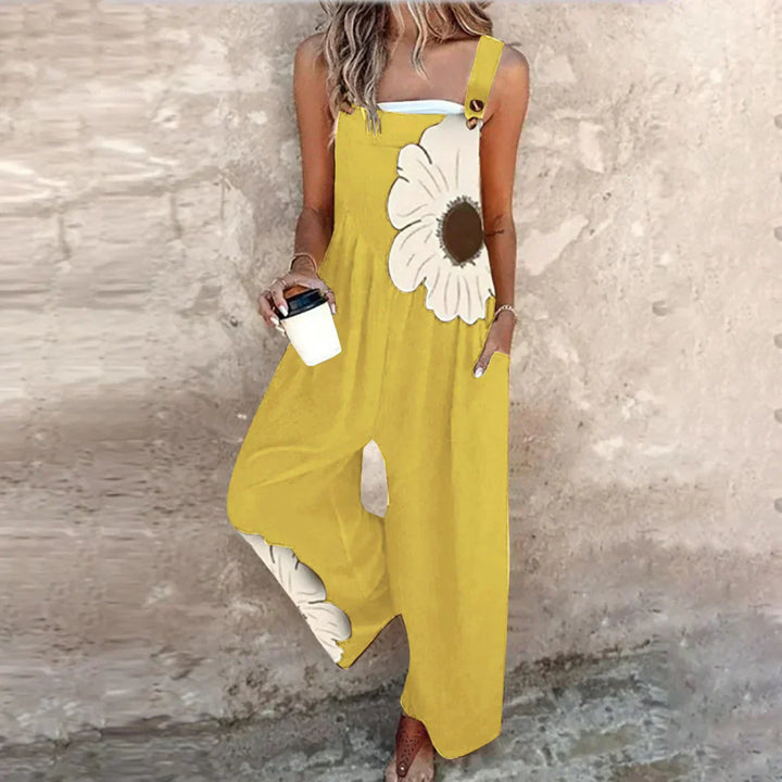 MARISOL - Printed Wide Leg Overalls