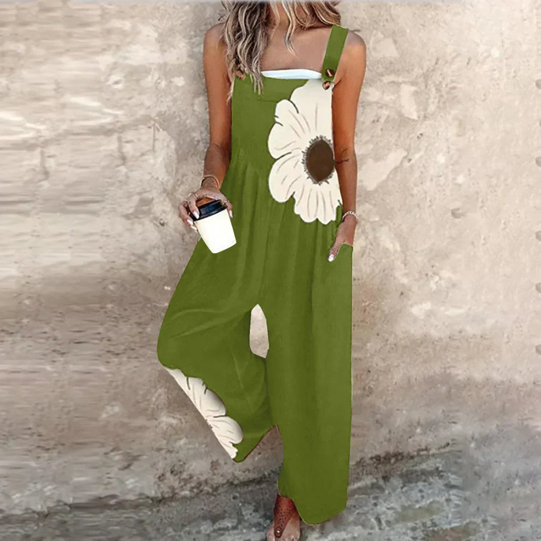 MARISOL - Printed Wide Leg Overalls