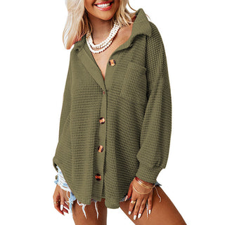 KUMOT™ - Comfy Long Sleeve Button Down Collared Blouse