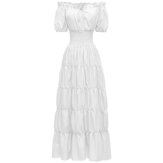 AIZA™ – Classic Corset Long Retro Maxi Dress