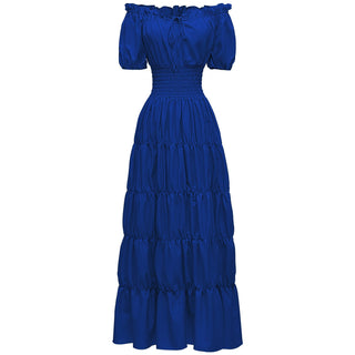 AIZA™ – Classic Corset Long Retro Maxi Dress