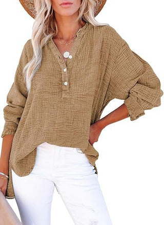 AYLA™ – Casual V-Neck Blouse