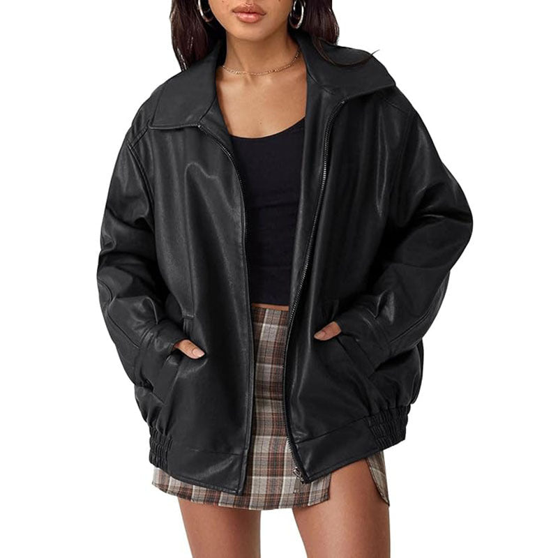 ANNETTE™ – Modern Oversized Vintage Inspired Biker Jacket