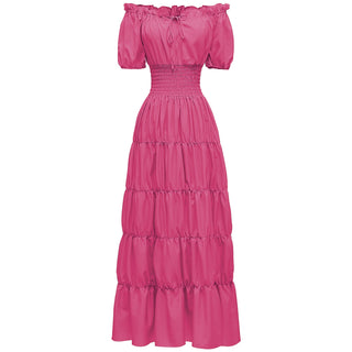 AIZA™ – Classic Corset Long Retro Maxi Dress