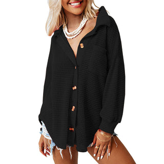 KUMOT™ - Comfy Long Sleeve Button Down Collared Blouse