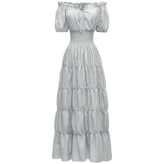 AIZA™ – Classic Corset Long Retro Maxi Dress