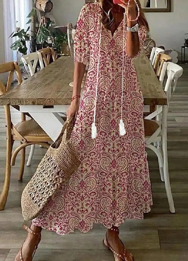 Imara™ - Boho Vintage Summer Maxi Dress