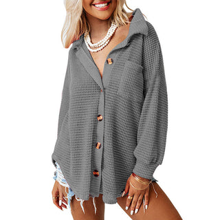 KUMOT™ - Comfy Long Sleeve Button Down Collared Blouse