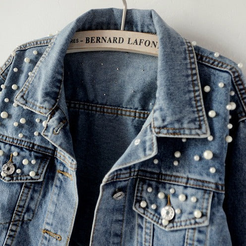 VALERIE™ - Vintage Loose Embroidered Pearls Cropped Jacket