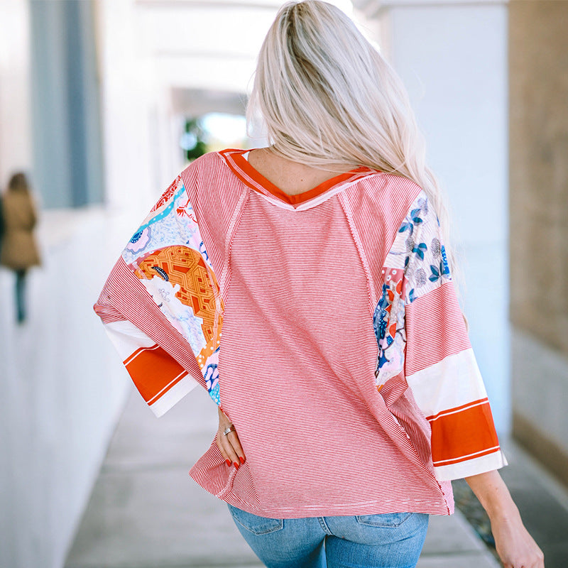 BAILEY™ – Lightweight Patchwork Batwing Top