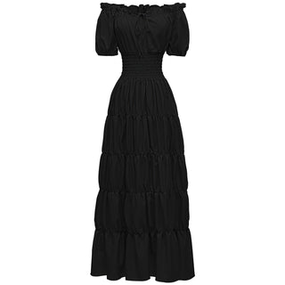 AIZA™ – Classic Corset Long Retro Maxi Dress