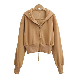RESLEY™ - Chic Cropped Hooded Zipper Workout Jacket
