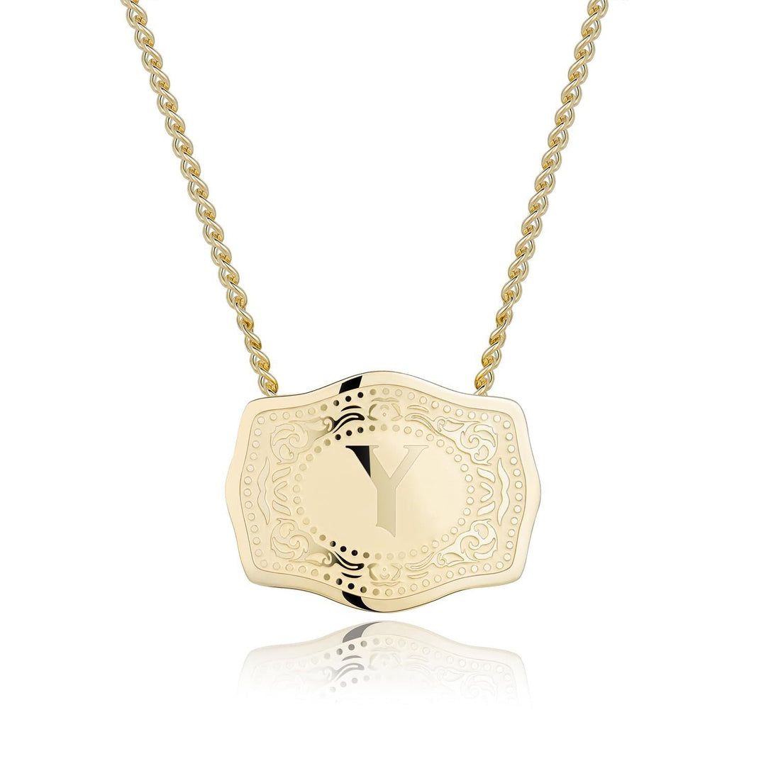 CINDY™ - Sleek Initial Letter Pendant Necklace