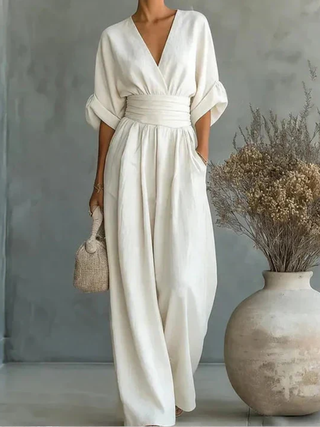 FIORELLA - Fluid Long Jumpsuit with Print