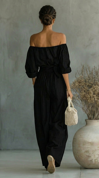 Maria | Linen-Effect Two-Piece Summer Set