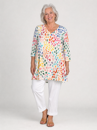 ILEANA™ - Long V-Neck Blouse