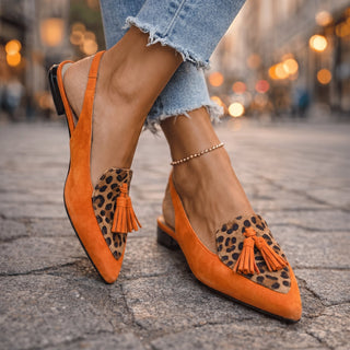 TALISKA - Orange and Leopard