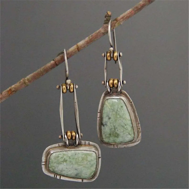 FABIENNE - Handcrafted Turquoise Drop Earrings