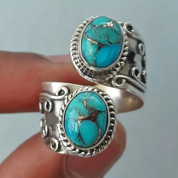 AMELIE - Vintage Turquoise Band Ring