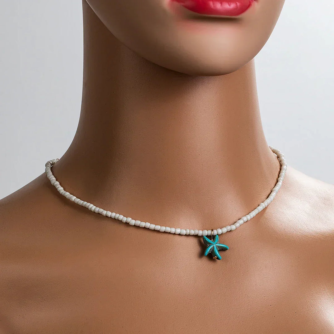 GISELLE - Turquoise Starfish Necklace