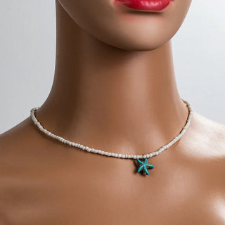 GISELLE - Turquoise Starfish Necklace