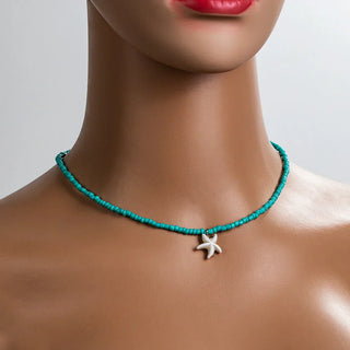 GISELLE - Turquoise Starfish Necklace