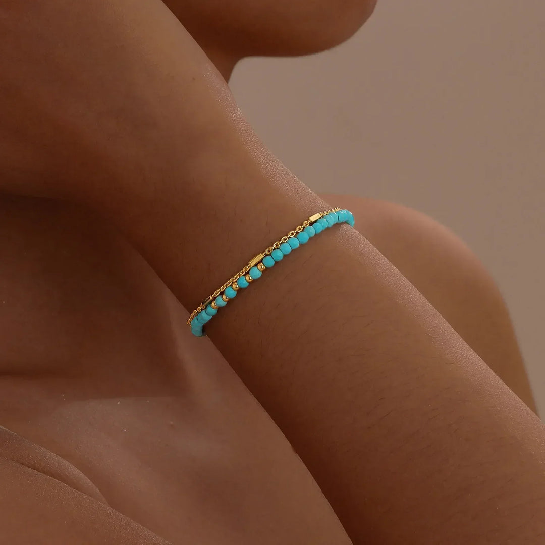 HARRIET - Gold Double Chain Bracelet