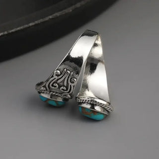 AMELIE - Vintage Turquoise Band Ring