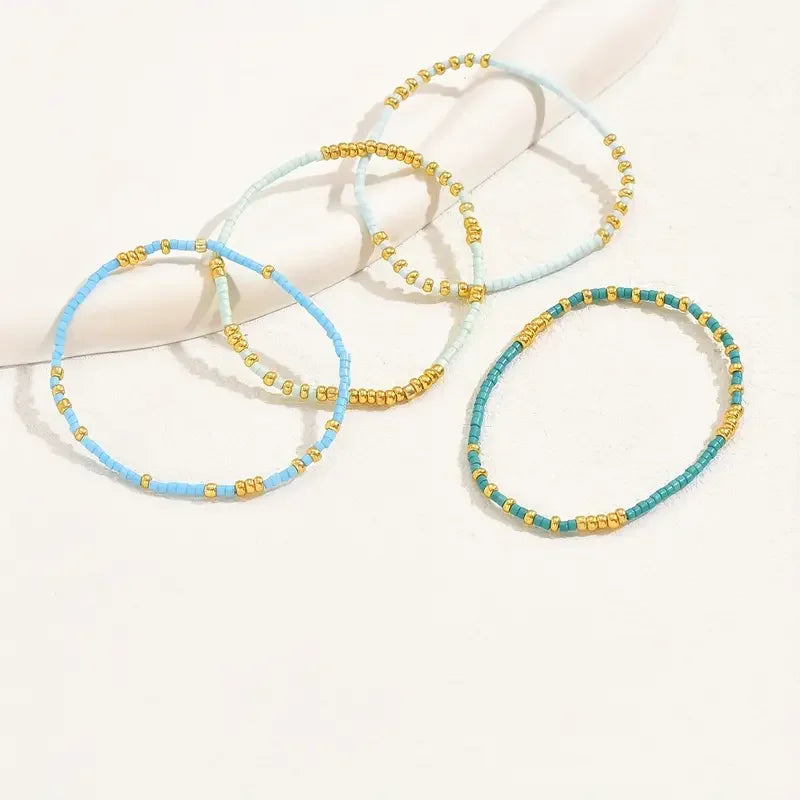 BEATRIX - Turquoise Beaded Bracelet Set