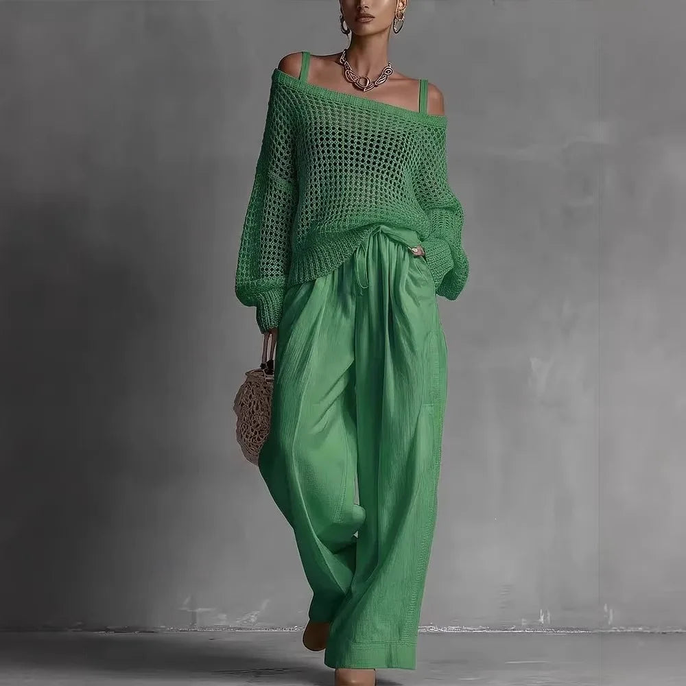 EMILIANA™ - Elegant Two-Piece Set - Green