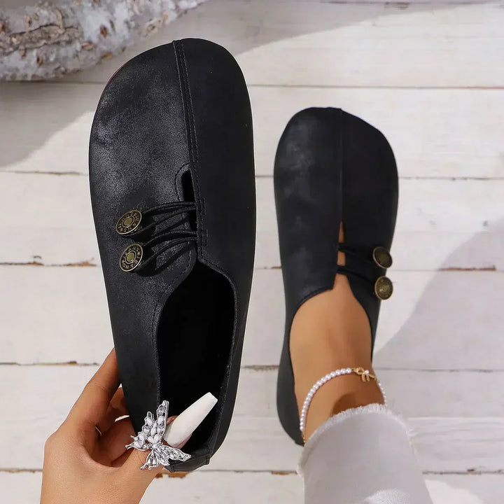 ANEMONE - Orthopedic Suede Loafers Black