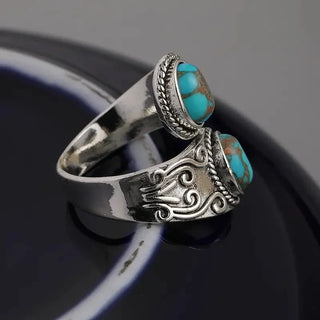 AMELIE - Vintage Turquoise Band Ring