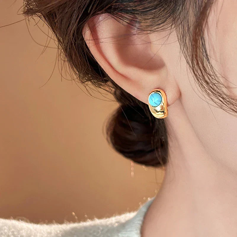 HELOISE - Turquoise Copper Earrings