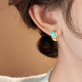 HELOISE - Turquoise Copper Earrings