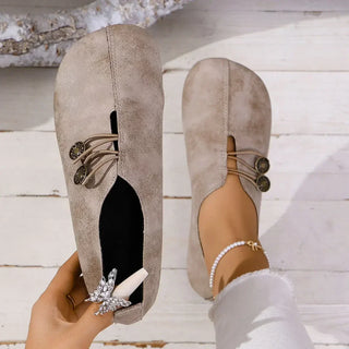 ANEMONE - Orthopedic Suede Loafers Beige