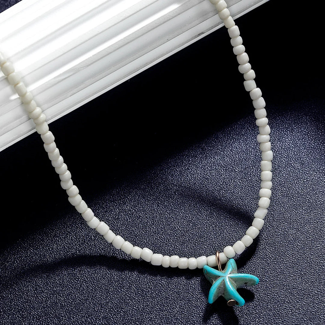 GISELLE - Turquoise Starfish Necklace