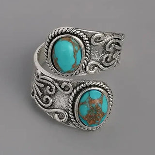 AMELIE - Vintage Turquoise Band Ring