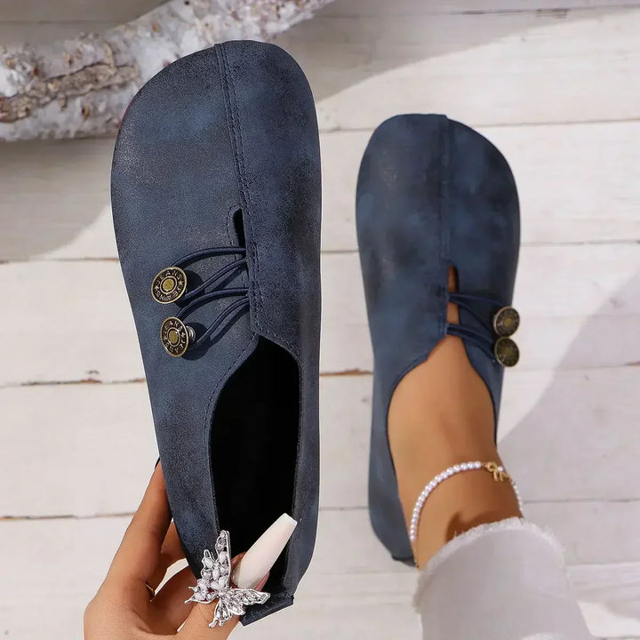ANEMONE - Orthopedic Suede Loafers Navy Blue