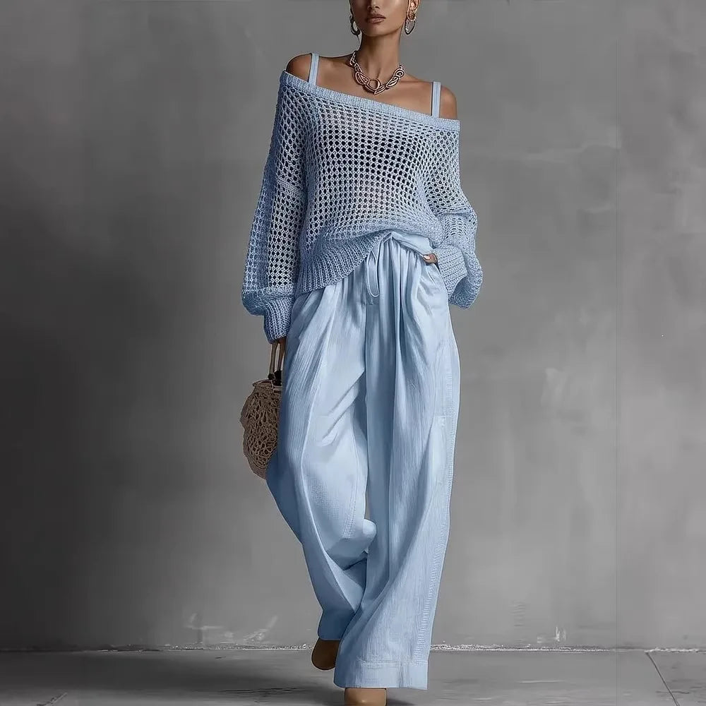 EMILIANA™ - Elegant Two-Piece Set - Light Blue