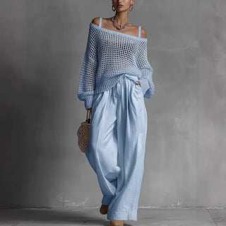 EMILIANA™ - Elegant Two-Piece Set - Light Blue