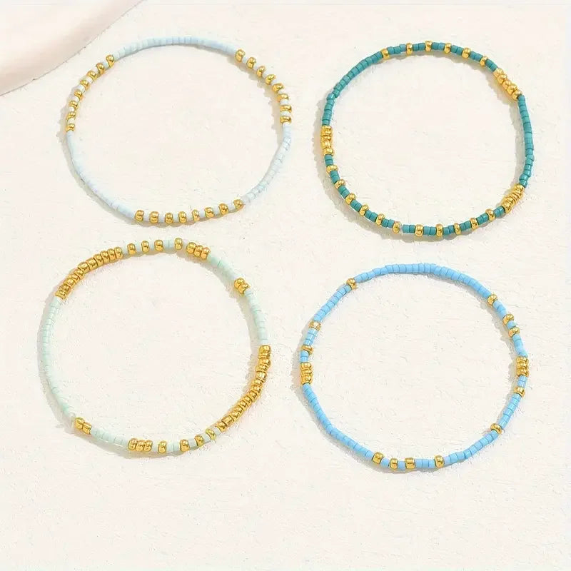 BEATRIX - Turquoise Beaded Bracelet Set